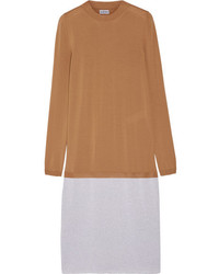 Светло-коричневое шерстяное платье от Loewe