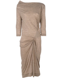 Светло-коричневое шерстяное платье от Vivienne Westwood