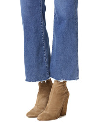 Светло-коричневые бархатные ботильоны от Sergio Rossi