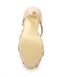 Светло-коричневые босоножки на каблуке от Benini