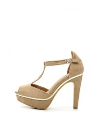 Светло-коричневые босоножки на каблуке от Benini