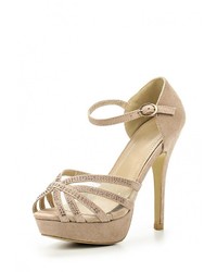 Светло-коричневые босоножки на каблуке от Benini