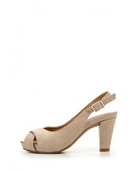 Светло-коричневые босоножки на каблуке от Coco Perla