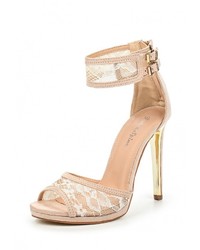 Светло-коричневые босоножки на каблуке от Fiori&amp;Spine