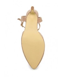 Светло-коричневые босоножки на каблуке от Ideal