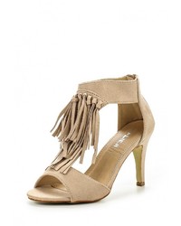 Светло-коричневые босоножки на каблуке от Malien