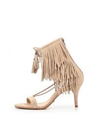 Светло-коричневые босоножки на каблуке от Schutz