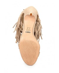 Светло-коричневые босоножки на каблуке от Schutz