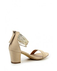 Светло-коричневые босоножки на каблуке от Spurr