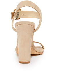 Светло-коричневые босоножки на танкетке от Schutz