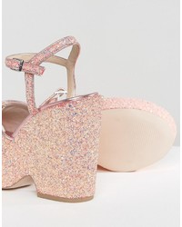 Светло-коричневые босоножки на танкетке от Asos