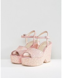 Светло-коричневые босоножки на танкетке от Asos