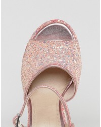 Светло-коричневые босоножки на танкетке от Asos