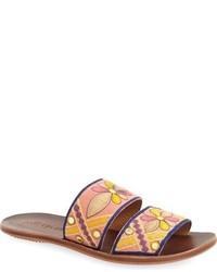 Светло-коричневые босоножки с пайетками