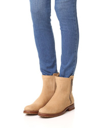 Светло-коричневые ботильоны из нубука от Frye