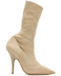 Светло-коричневые ботильоны на резинке от Yeezy