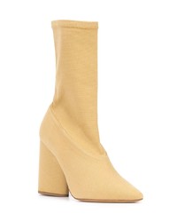 Светло-коричневые ботильоны на резинке от Yeezy