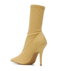 Светло-коричневые ботильоны на резинке от Yeezy