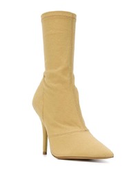 Светло-коричневые ботильоны на резинке от Yeezy