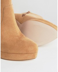 Светло-коричневые ботильоны от Asos