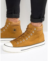 Мужские светло-коричневые ботинки из плотной ткани от Converse