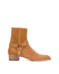 Мужские светло-коричневые ботинки челси от Saint Laurent