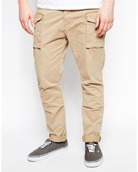 Светло-коричневые брюки карго от Selected