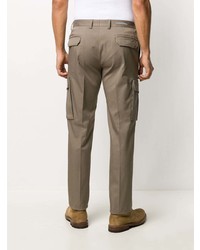 Светло-коричневые брюки карго от Corneliani