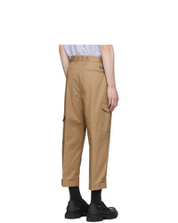 Светло-коричневые брюки карго от MSGM