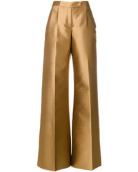 Светло-коричневые брюки-клеш от Antonio Berardi
