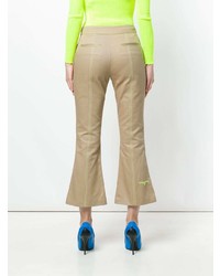 Светло-коричневые брюки-клеш от MSGM