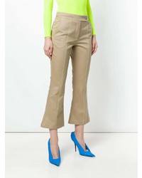 Светло-коричневые брюки-клеш от MSGM