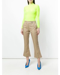 Светло-коричневые брюки-клеш от MSGM