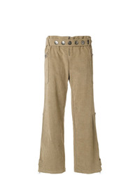 Светло-коричневые брюки-клеш от Romeo Gigli Vintage