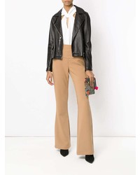 Светло-коричневые брюки-клеш от Olympiah