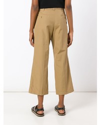 Светло-коричневые брюки-кюлоты от Aspesi