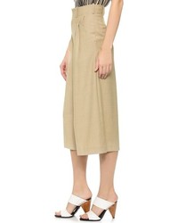 Светло-коричневые брюки-кюлоты от Alice + Olivia