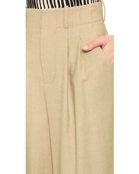 Светло-коричневые брюки-кюлоты от Alice + Olivia