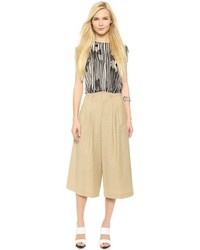 Светло-коричневые брюки-кюлоты от Alice + Olivia