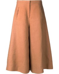 Светло-коричневые брюки-кюлоты от Valentino