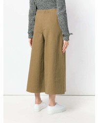 Светло-коричневые брюки-кюлоты от Cristaseya