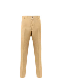 Светло-коричневые брюки чинос из саржи от Thom Browne
