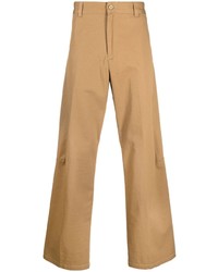 Светло-коричневые брюки чинос с вышивкой от Diesel