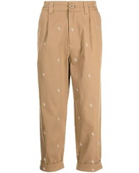 Светло-коричневые брюки чинос с вышивкой от SPORT b. by agnès b.