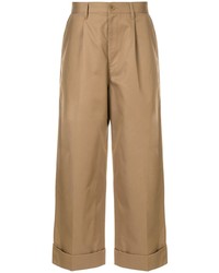 Светло-коричневые брюки чинос с принтом от JohnUNDERCOVE