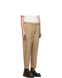 Светло-коричневые брюки чинос от Jil Sander