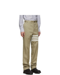 Светло-коричневые брюки чинос от Thom Browne
