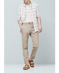 Светло-коричневые брюки чинос от Mango Man