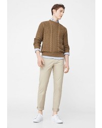 Светло-коричневые брюки чинос от Mango Man