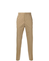 Светло-коричневые брюки чинос от Prada